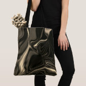 Bronze-golvingen op bruinbeige achtergrond tote bag (Dichtbij)