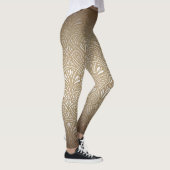 Bronze, goud, Art nouveau, art deco, , patent Leggings (Rechts)