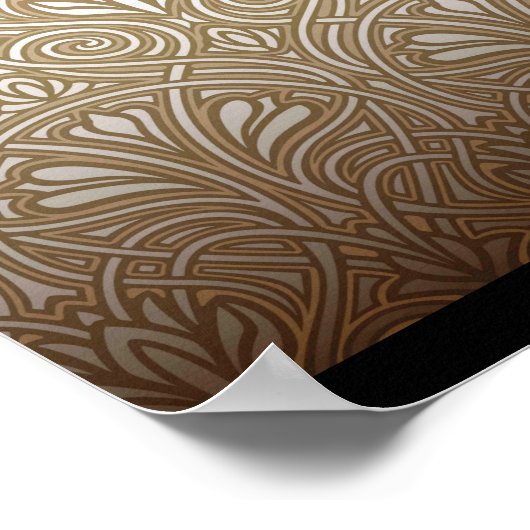 Bronze, goud, Art nouveau, art deco, , patent Poster (Hoek)