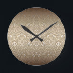 Bronze, goud, Art nouveau, art deco, , Ronde Klok<br><div class="desc">Bronze,  goud,  Art nouveau,  art deco,  ,  patroon,  floral,  scroll,  modern,  trendy,  elegant</div>