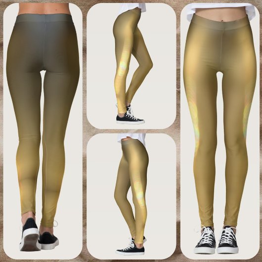 Bronze Gouden Pewter Glowing Chic Glam Gold Leggings