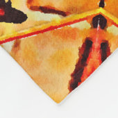 Bronze, gouden rode en paarse kolibrie fleece deken (Hoek)