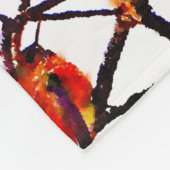 Bronze, gouden rode en paarse kolibrie fleece deken (Hoek)