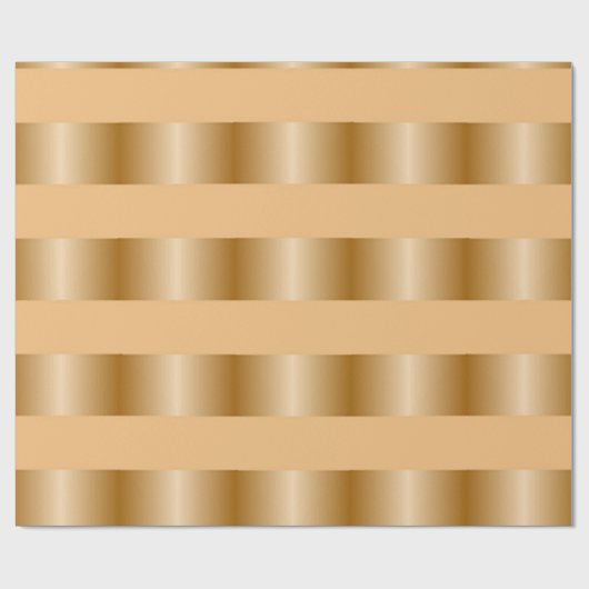 Bronze gradiëntstrepen patroon cadeaupapier (Vlak)