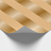 Bronze gradiëntstrepen patroon cadeaupapier (Hoek)
