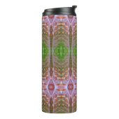 Bronze & Green Leaf Ikat 17 Thermosbeker (Gedraaid links)