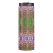 Bronze & Green Leaf Ikat 17 Thermosbeker (Achterkant)