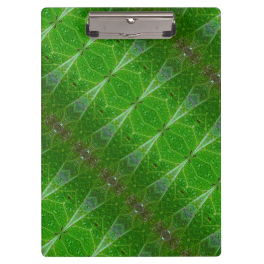 Bronze & Green Leaf Ikat 18 Klembord (Voorkant)
