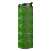 Bronze & Green Leaf Ikat 18 Thermosbeker (Gedraaid links)