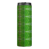 Bronze & Green Leaf Ikat 18 Thermosbeker (Achterkant)