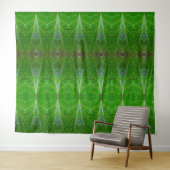 Bronze & Green Leaf Ikat 18 Wandkleed (In Situ (horizontaal))