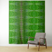 Bronze & Green Leaf Ikat 18 Wandkleed (In situ)