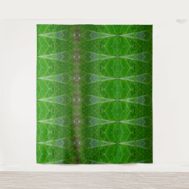 Bronze & Green Leaf Ikat 18 Wandkleed