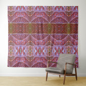 Bronze & Green Leaf Ikat 19 Wandkleed (In Situ (horizontaal))