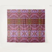 Bronze & Green Leaf Ikat 19 Wandkleed (Voorkant (horizontaal))