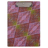 Bronze & Green Leaf Ikat 20 Klembord (Voorkant)