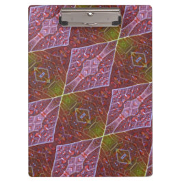 Bronze & Green Leaf Ikat 20 Klembord