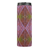 Bronze & Green Leaf Ikat 20 Thermosbeker (Achterkant)