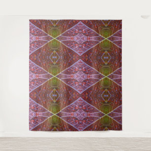 Bronze & Green Leaf Ikat 20 Wandkleed