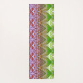 Bronze & Green Leaf Ikat 2 pouf Long Ways Yogamat (Achterkant)