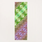 Bronze & Green Leaf Ikat 2 Pouf Yogamat (Achterkant)
