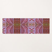 Bronze & Green Leaf Ikat 2 Pouf Yogamat (Voorkant (horizontaal))