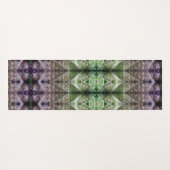 Bronze & Green Leaf Ikat 5 Fog Yogamat (Achterkant (horizontaal))