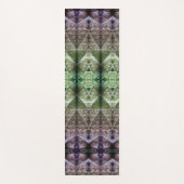 Bronze & Green Leaf Ikat 5 Fog Yogamat (Voorkant)