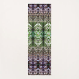Bronze & Green Leaf Ikat 5 Fog Yogamat