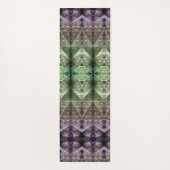 Bronze & Green Leaf Ikat 5 Fog Yogamat (Achterkant)