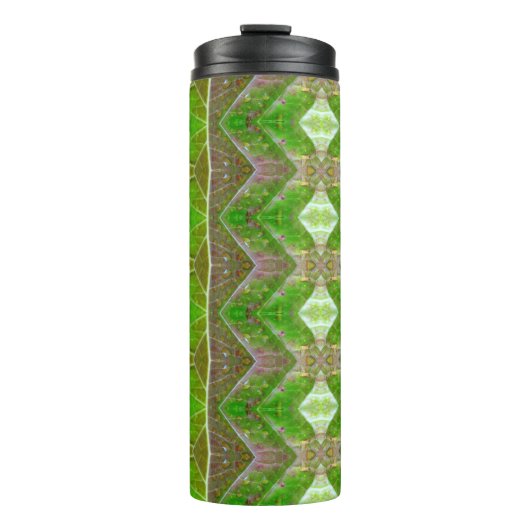 Bronze & Green Leaf Ikat ook Thermosbeker (Voorkant)