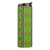 Bronze & Green Leaf Ikat ook Thermosbeker (Gedraaid links)