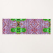 Bronze & Green Leaf Ikat Pouf ook Yogamat (Voorkant (horizontaal))