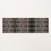 Bronze & Green Leaf Ikat To Fog Yoga Mat (Achterkant (horizontaal))