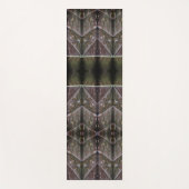 Bronze & Green Leaf Ikat To Fog Yoga Mat (Voorkant)