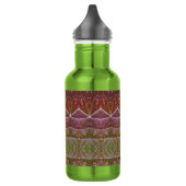 Bronze & Green Leaf Ikat Zen Waterfles (Links)