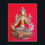 BRONZE GREEN TARA STATUT ANCIENT TIBET BRIEFKAART<br><div class="desc">ART ANCIENT KONINKRIJK TIBET HIMALAYA AZIË</div>