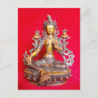 BRONZE GREEN TARA STATUT ANCIENT TIBET