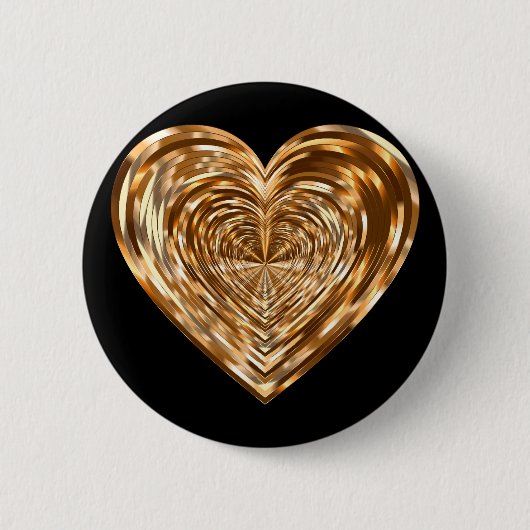 Bronze hart ronde button 5,7 cm (Voorkant)