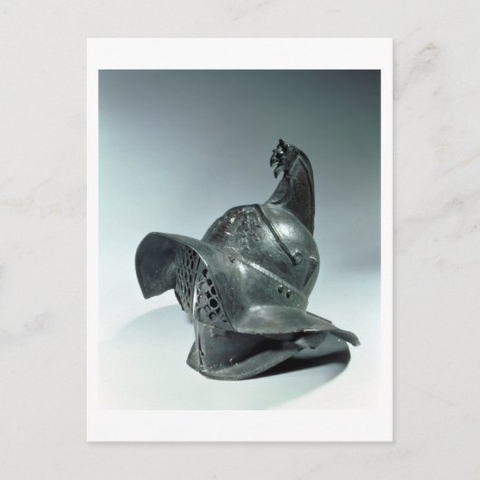 Bronze helm van Thraciaanse gladiator, Roman, 1e c Briefkaart (Voorkant)