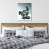 Bronze helm van Thraciaanse gladiator, Roman, 1e c Canvas Afdruk (Insitu (Slaapkamer))