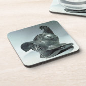 Bronze helm van Thraciaanse gladiator, Roman, 1e c Drankjes Onderzetter (Linkerzijde)