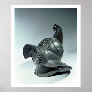Bronze helm van Thraciaanse gladiator, Roman, 1e c Poster