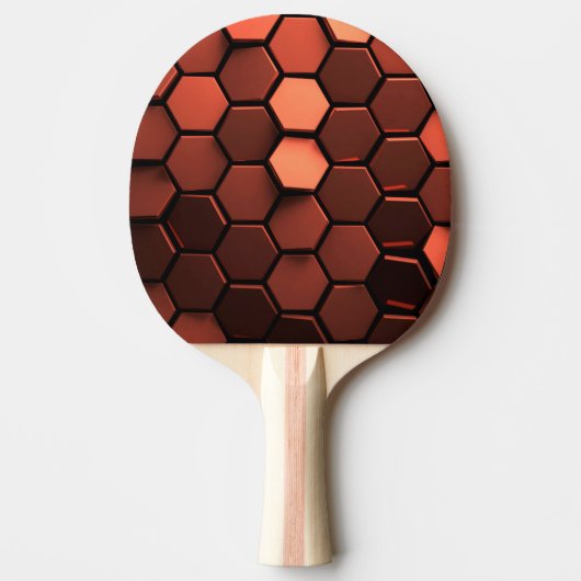 bronze hexagon ping pongpeddel tafeltennisbatje (Voorkant)
