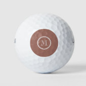 Bronze High-end gekleurd monogram Golfballen (Voorkant)