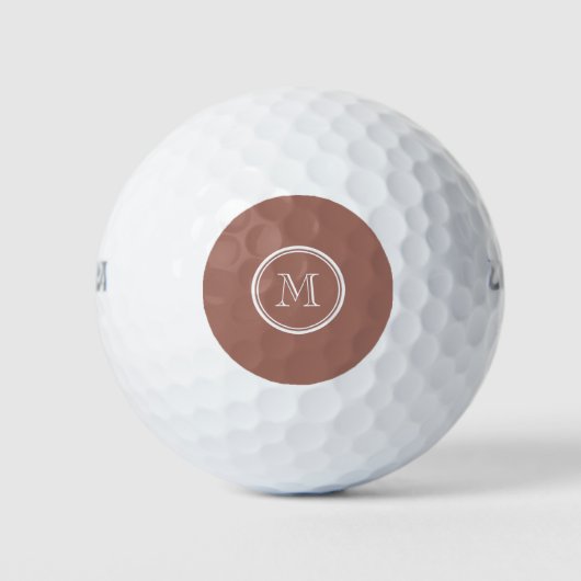 Bronze High-end gekleurd monogram Golfballen (Voorkant)