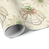 Bronze Holiday Filigree kerstengel van de hoop Cadeaupapier (Rol Hoek)