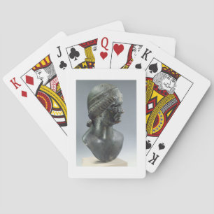 Bronze hoofd van een vrouw, soms aangeduid als Ma Speelkaarten