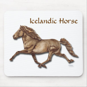 Bronze IJslandse paarden Muismat