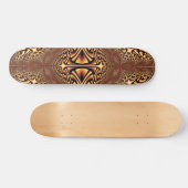 Bronze Kaleidoscope Fractal Skateboard (Horizontaal)